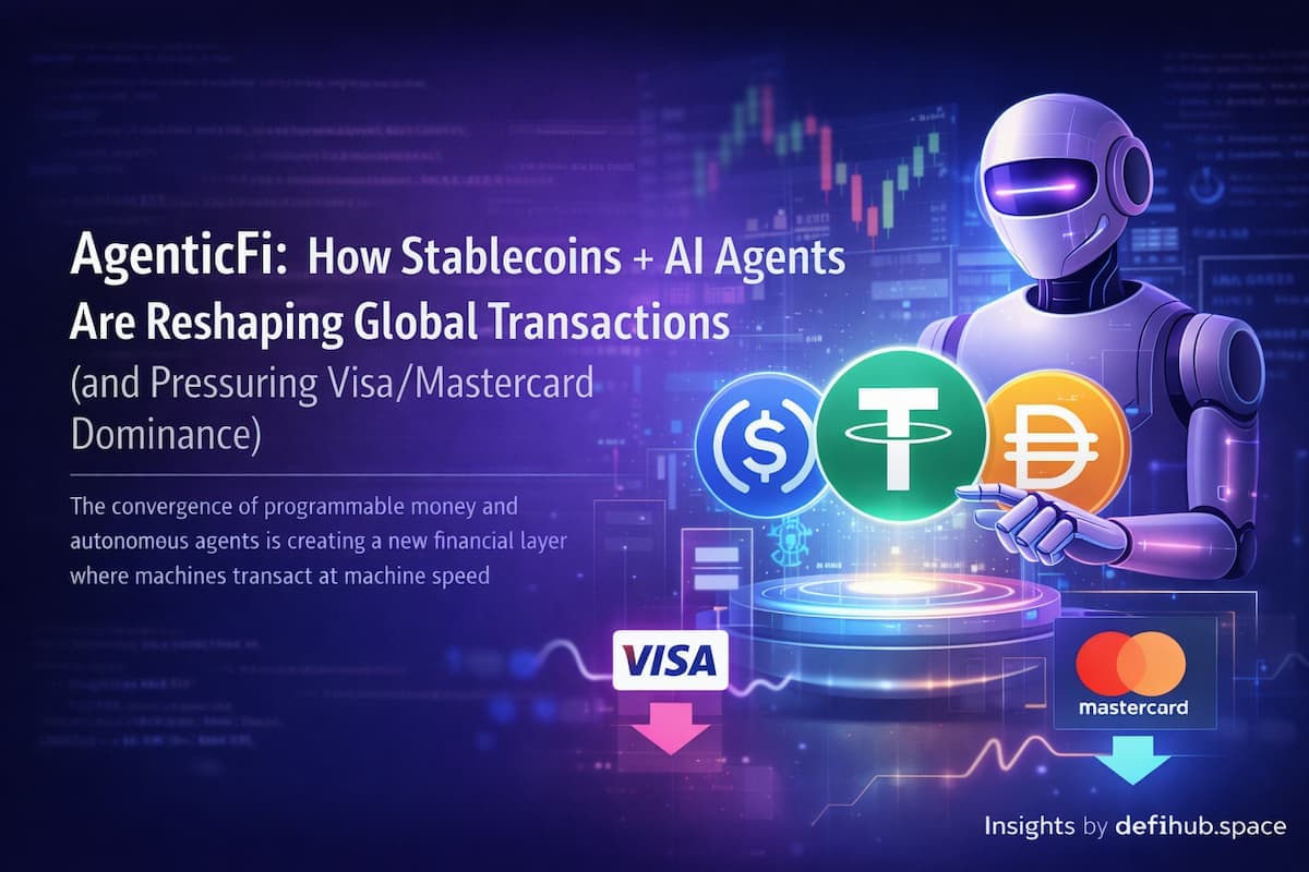 AgenticFi: How Stablecoins + AI Agents Are Reshaping Global Transactions (and Pressuring Visa/Mastercard Dominance)