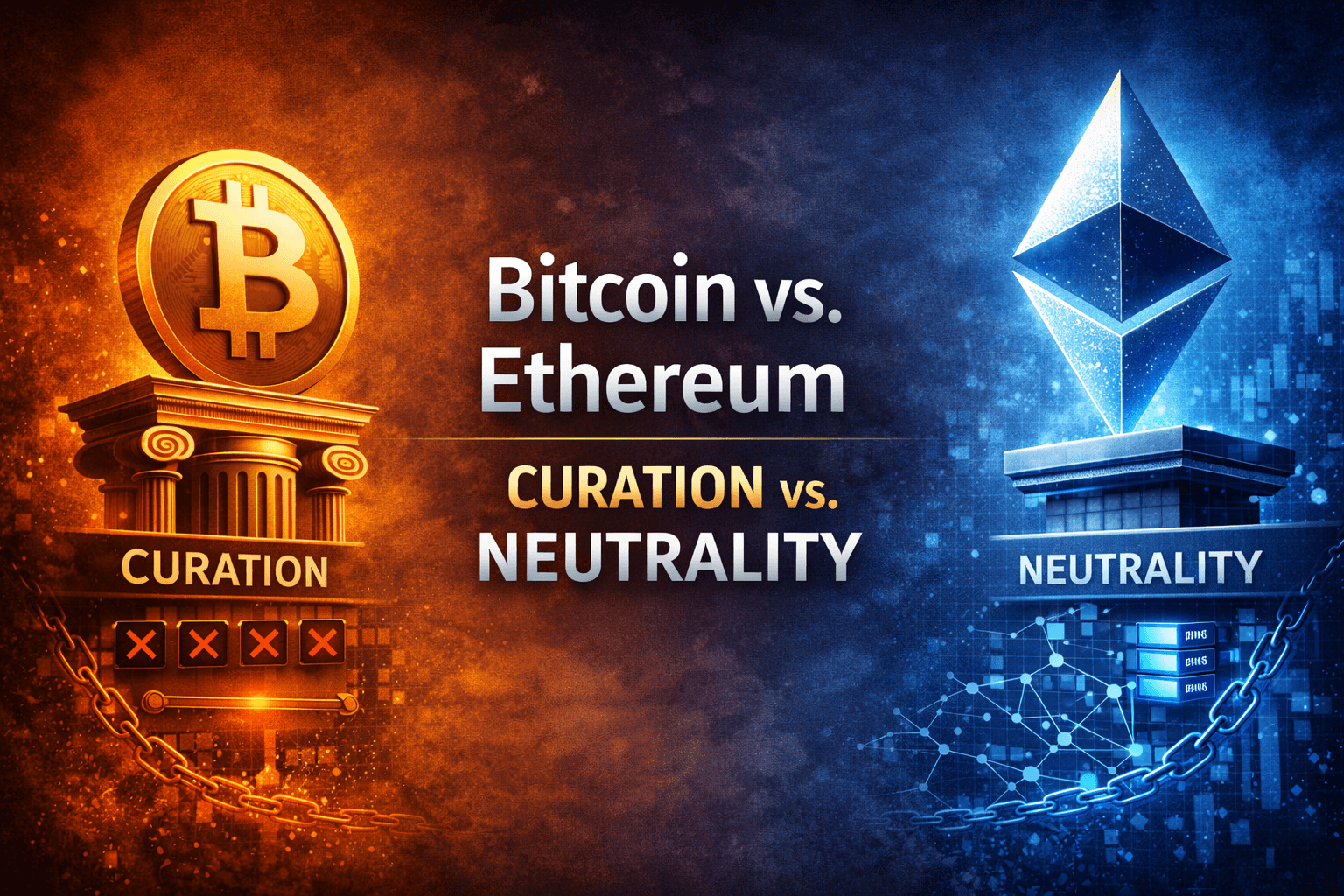 Bitcoin vs. Ethereum: A Fork in Cypherpunk Principles — Curation vs. Credible Neutrality