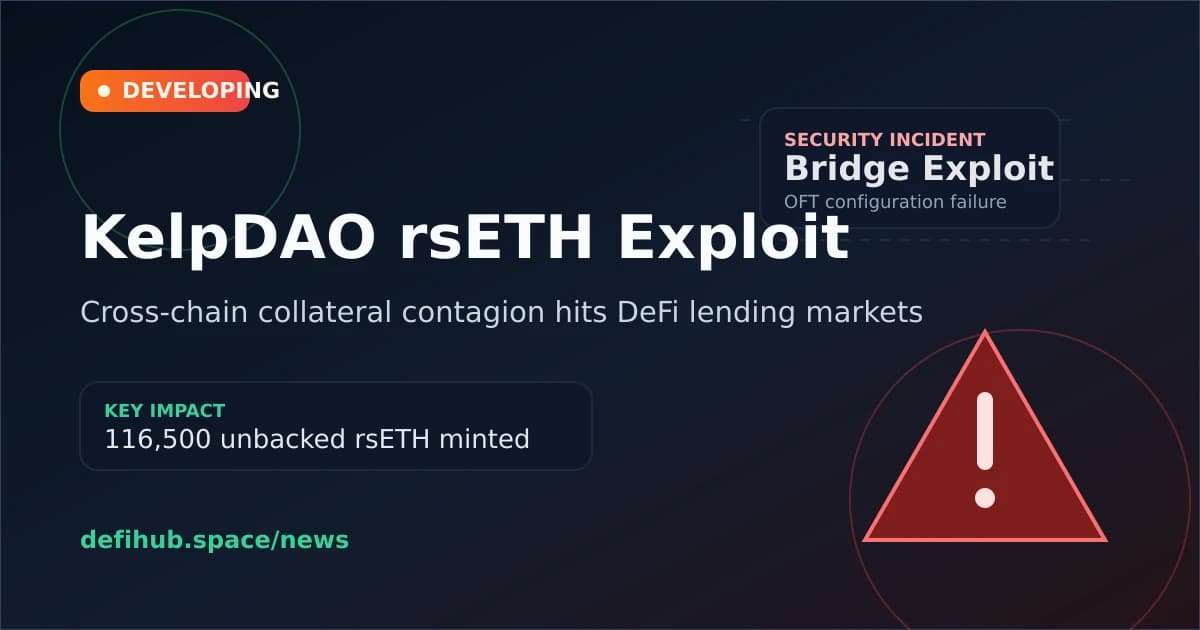 KelpDAO's rsETH Bridge Exploit Triggers DeFi-Wide Contagion