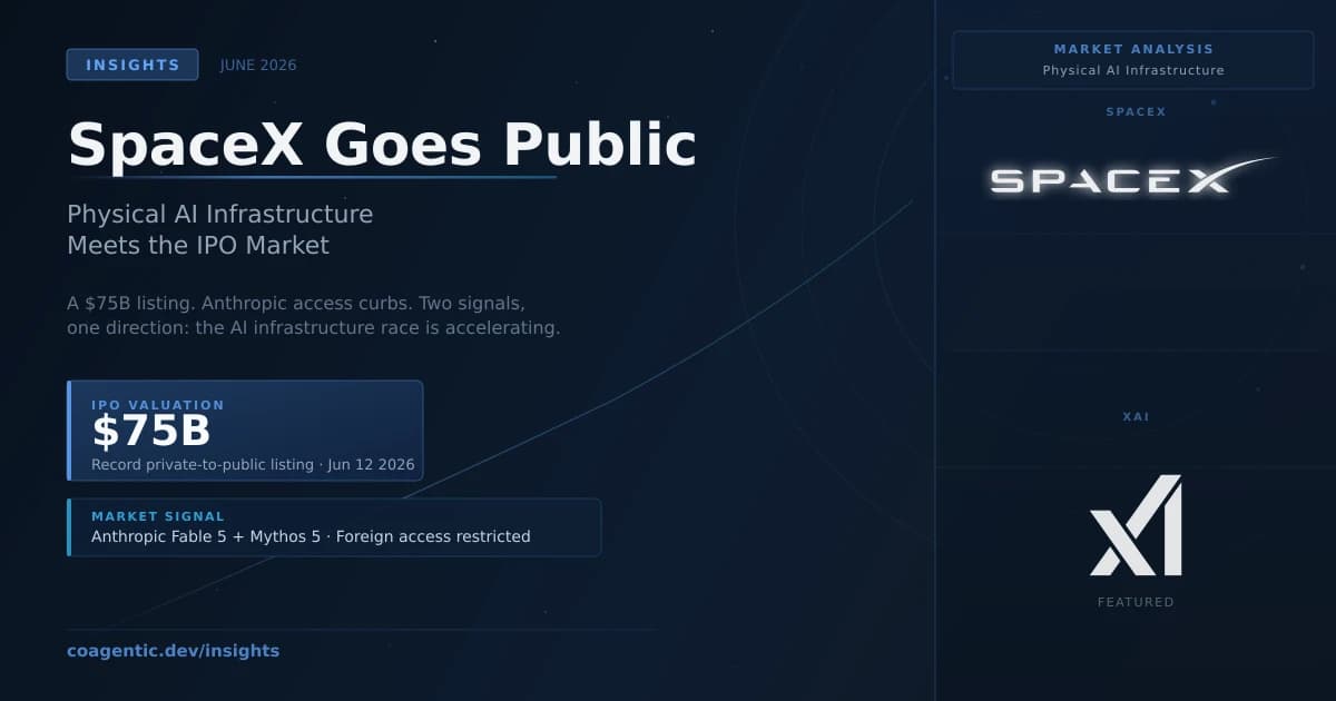 SpaceX Goes Public — Physical AI Infrastructure Meets the IPO Market