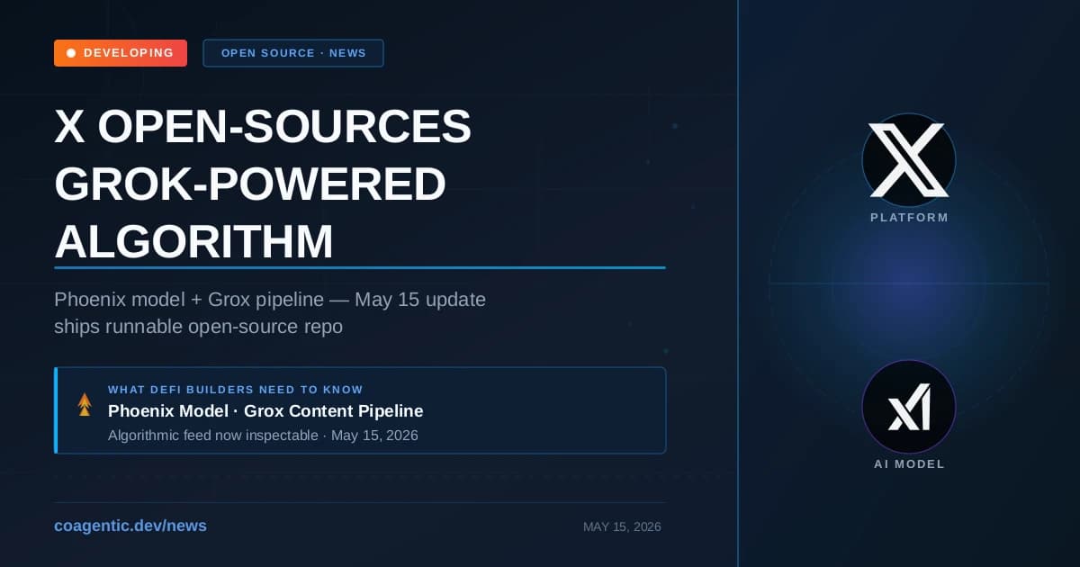 X Open-Sources Grok-Powered Algorithm — What the Phoenix Model Means for Crypto Twitter and DeFi Builders