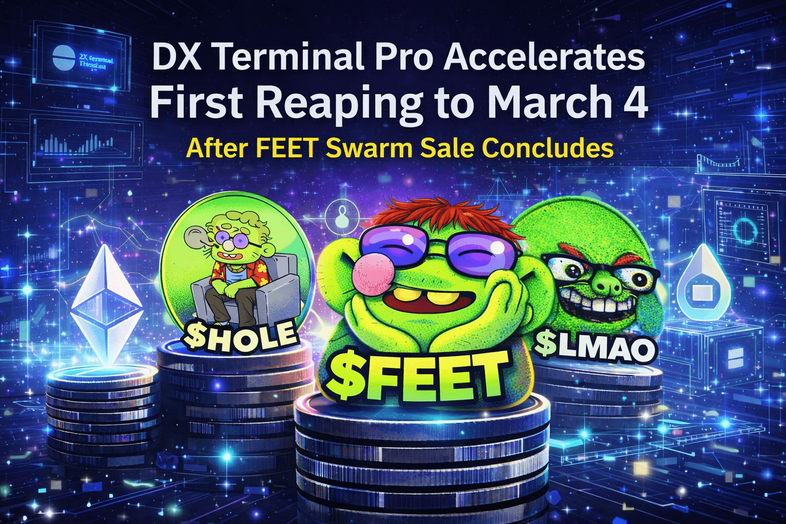 DX Terminal Pro Accelerates First Reaping to March 4 After FEET Swarm Sale Concludes