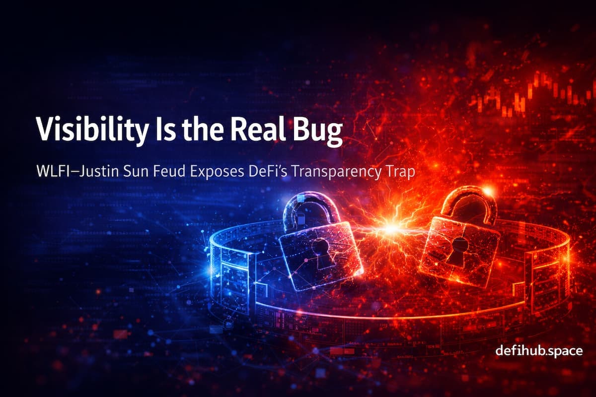 Visibility Is the Real Bug: WLFI–Justin Sun Feud Exposes DeFi’s Transparency Trap