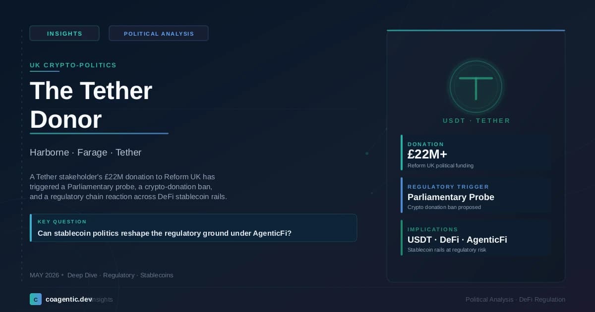 Crypto Wealth Meets Westminster: Harborne, Farage, Tether, and What It Means for DeFi